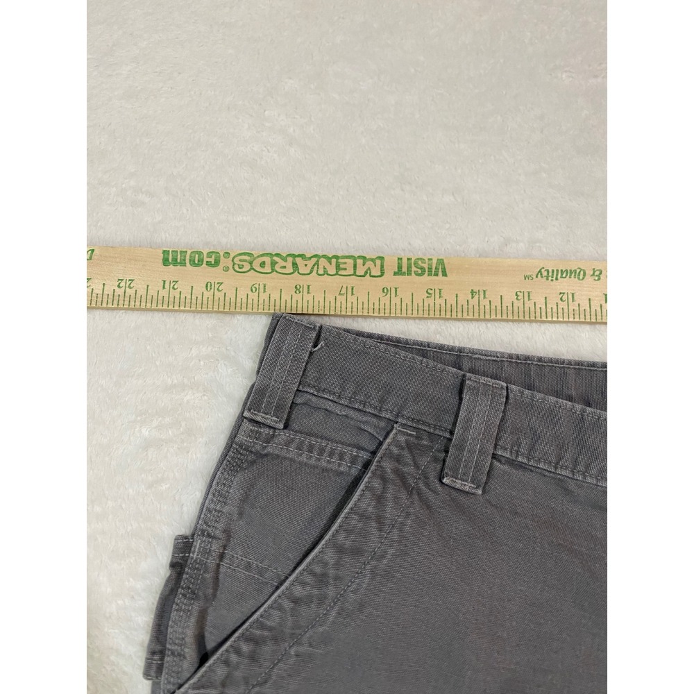 Carhartt B183 CHR Men Gray Canvas Carpenter Shorts Work Utility Size 38 - Picture 5 of 8